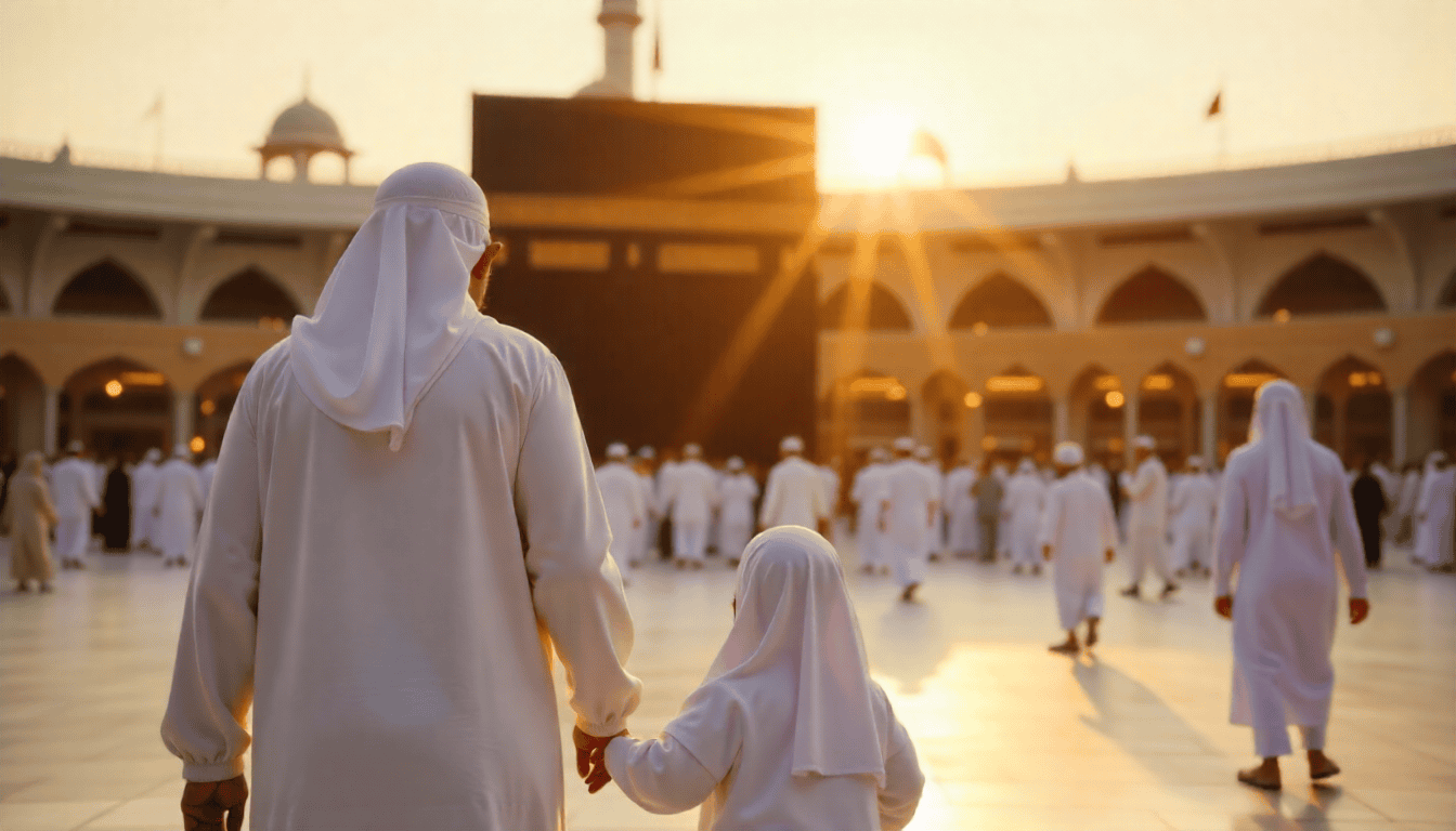A family Umrah journey arranged as a tailored package from the UK