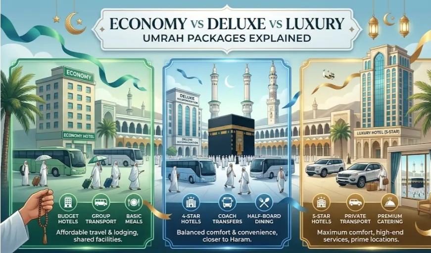 Umrah Package Types: Economy, Deluxe & Luxury: The Complete Guide