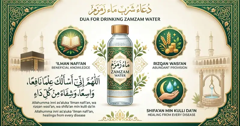 Dua for Zamzam Water: Arabic, English and How to Drink It